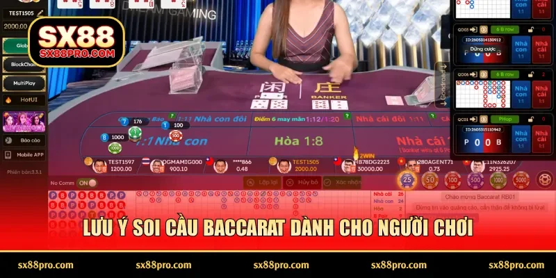 Lưu ý soi cầu baccarat dành cho người chơi